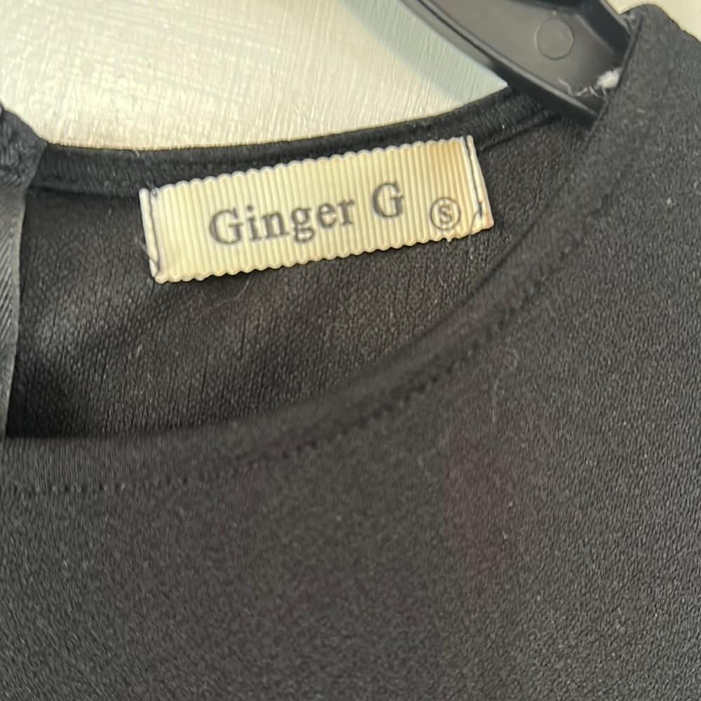 Ginger G Black and Gold Striped Dress - Picture 2 of 8